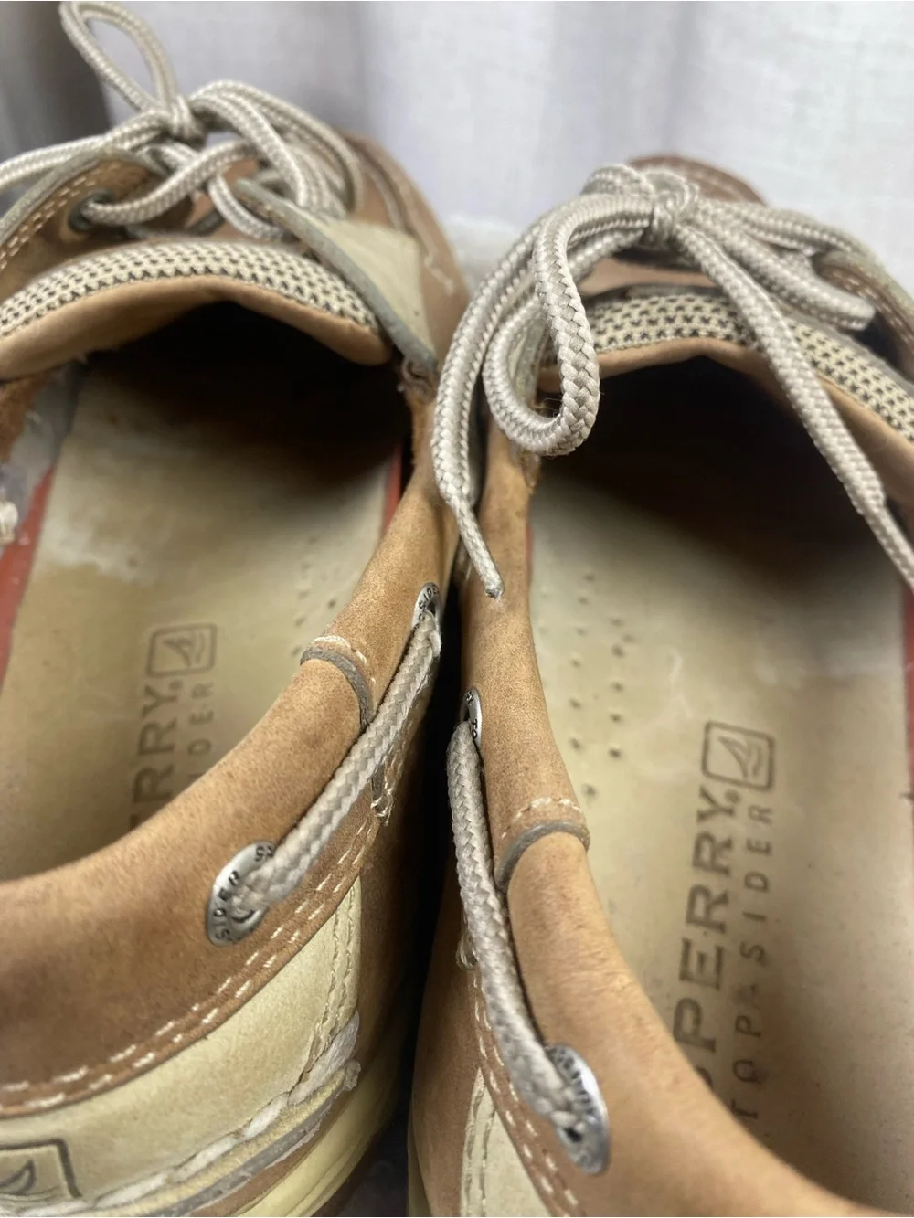 Sperry Top-Sider Billfish 3-Eye Men’s Leather Boat Shoes Tan Beige 10.5M 0799023